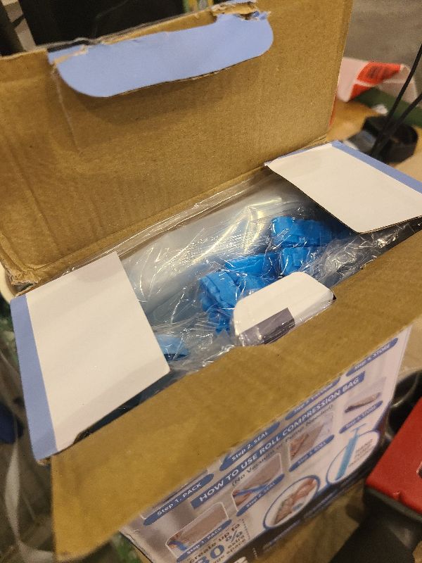 Photo 1 of 12 Pack Vacuum Storage Bags, Space Saver Vacuum Storage Bags, Vacuum Seal Bags for Clothing, Clothes, Comforters and Blankets, Hand Pump Included