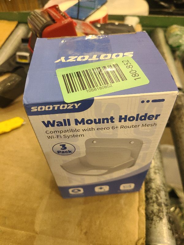 Photo 1 of 3Pack Wall Mount Holder for eero 6 Plus 6+ and eero 6 Router Mesh Wi-Fi System,Wall Mount Stand Bracket for eero 6 Plus and eero 6 tri-Band Mesh,Wall Bracket for eero 6+ Extender Router Wire Organizer