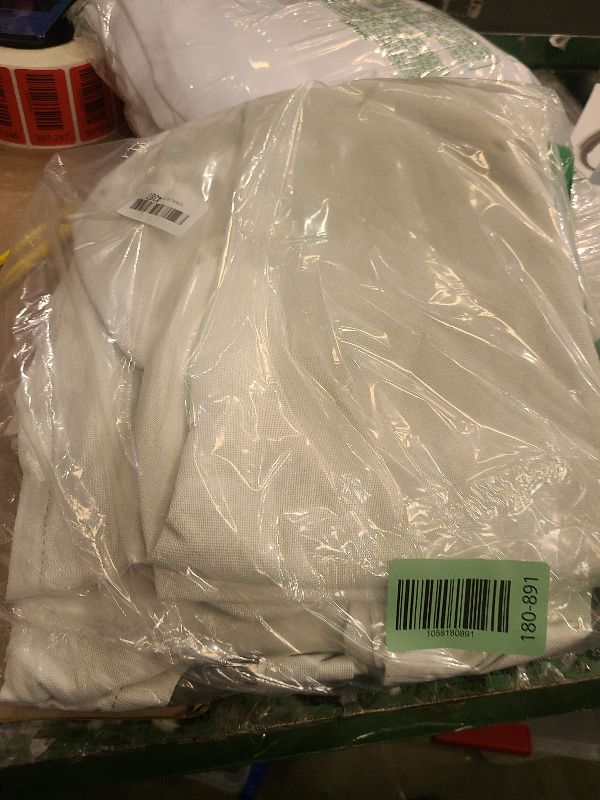 Photo 1 of 100% Blackout Shield Linen Blackout Curtains for Bedroom 90 Inches Long, Back Tab/Rod Pocket Living Room Drapes, Thermal Insulated Blackout Curtains 2 Panels Set, 50" W x 90" L, Bright White