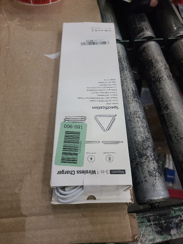 Photo 1 of 3 in 1 Charging Station for Apple Multiple Devices, Foldable Magnetic Fast Wireless Charger Dock, Travel Charging Pad for iPhone 16 15 14 13 12 Pro Max Plus Apple Watch Series & AirPods 4/3/2/Pro