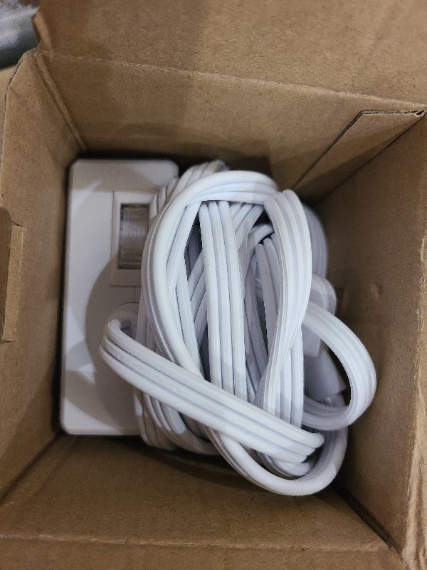 Photo 1 of 15Ft Long Extension Cord, Surge Protector Power Strip with 8 Outlets & 4 USB Ports (2 USB C), Flat Plug Power Strip Wall Mountable, Desk Charging Station for Home Office, College Dorm Room Essentials