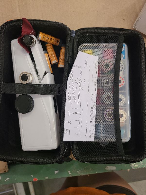 Photo 1 of 2025 Handheld Sewing Machine, Portable & Cordless Mini Sewing Machine for Beginners - Electric Fast Stitching, DIY Fabric Clothes Repair Kit, Home Travel Mending Machine with Accessories,White