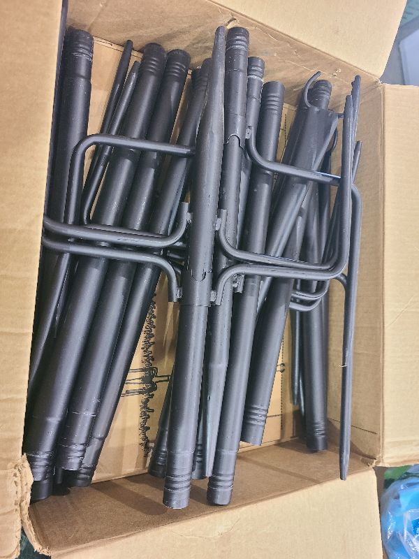 Photo 1 of 4 Pack 10Ft String Light Poles for Outside, Thickened Metal Lights Hanger Pole Outdoor with Fork, Lighting Hanging Post Accessories for Patio Decor Garden Backyard Yard Front Porch Outside Decorations