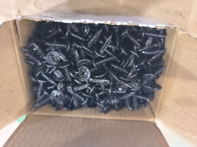 Photo 1 of (350 pcs)#8×5/8" Black Truss Head Wood Screws Quick Metal Self Tapping Zinc Oxide