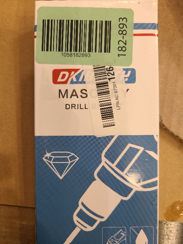 Photo 1 of 10 Piece Masonry Drill Bits for Tile Glass Ceramic Wall Brick Stone Soft-Metal Wood, Concrete Drill Bit Set,Carbide Tungsten Steel Alloy