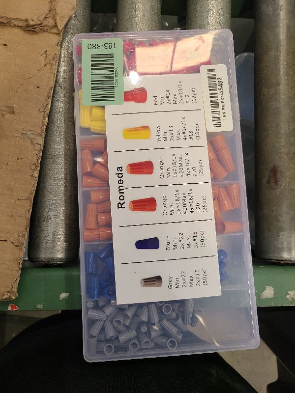 Photo 1 of 180 PCS Wire Connectors, Insulating Insert Twist Electrical Wire Connectors with Spring, Portable Wire Caps for Quick Connection, Colorful Wire Caps Electrical