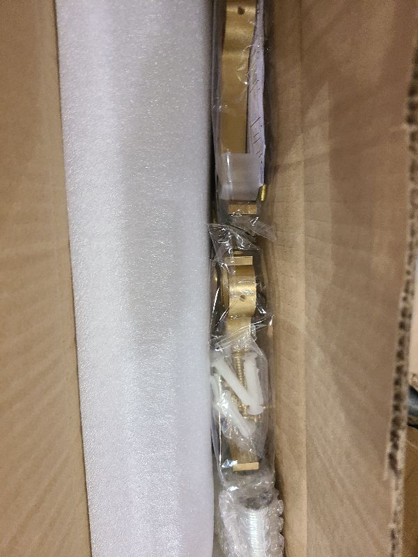 Photo 1 of 16-150 Inch Curtain rods, 1 Inch Diameter Splicing and Telescoping Structure Window Treatment Rods Set Adjustable Drapery Rods Heavy Duty Pole, Warm Gold