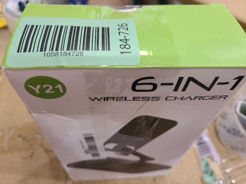 Photo 1 of 30W Charging Station for Apple Products, Foldable Wireless Charger with Clock Display&7 Color Light, Wired Charging for iPad/Tablet Charging Station for iPhone16, for Apple Watch10 for AirPods4(Black