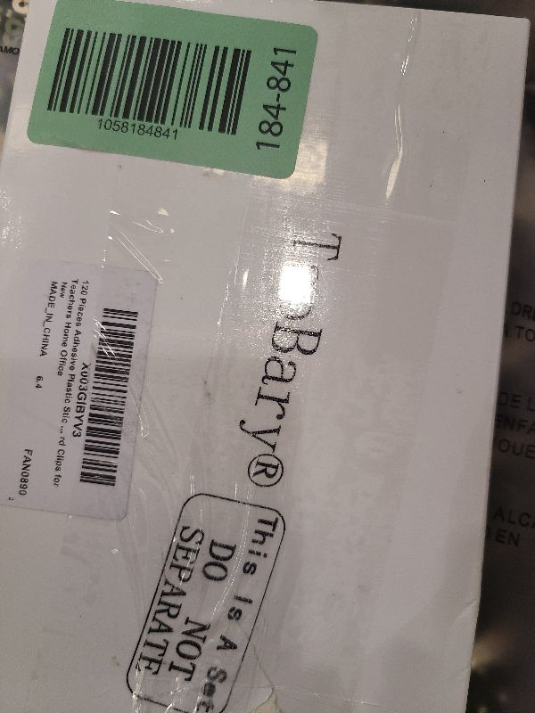 Photo 1 of 120-Piece Adhesive Plastic Sticky Clips - Clear, Reusable, Removable Small Poster & Wall Clips for Teachers & Home Office