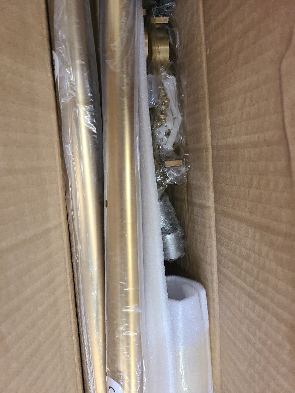 Photo 1 of 16-150 Inch Curtain rods, 1 Inch Diameter Splicing and Telescoping Structure Window Treatment Rods Set Adjustable Drapery Rods Heavy Duty Pole, Warm Gold