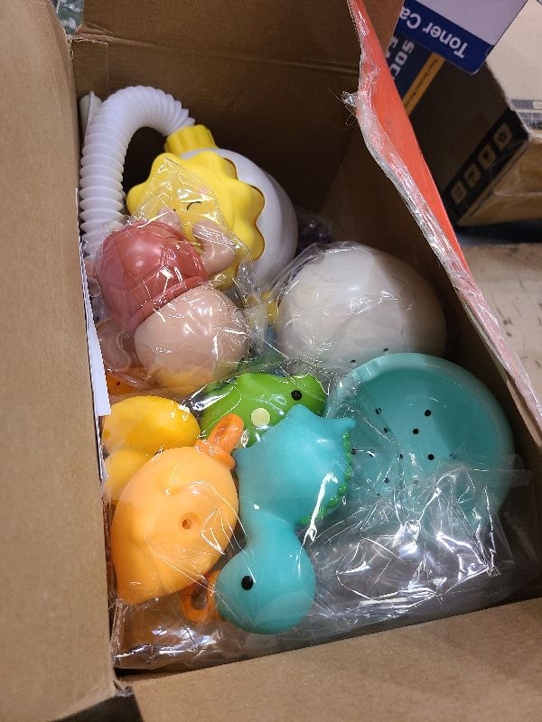 Photo 1 of 33 PCS Bath Toys for Toddlers and Babies, Bathtub Toy Set with Shower, Rubber Ducks, Floating Toys