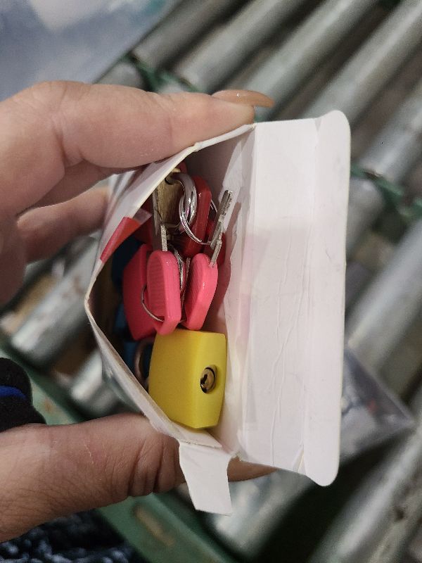 Photo 1 of 6Pcs Luggage Locks Small Suitcase Locks with Keys Plastic-Covered Mini Padlock for Suitcase Backpack Box Bag