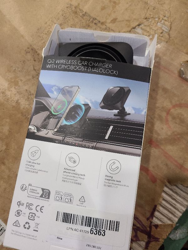 Photo 1 of ESR for Qi2 15W MagSafe Car Mount Charger with CryoBoost, Phone Cooling MagSafe Car Charger, Air Vent/Dashboard Wireless Charging for iPhone 16/15/14/13/12, Galaxy S25 Series, Fast Charger, Black