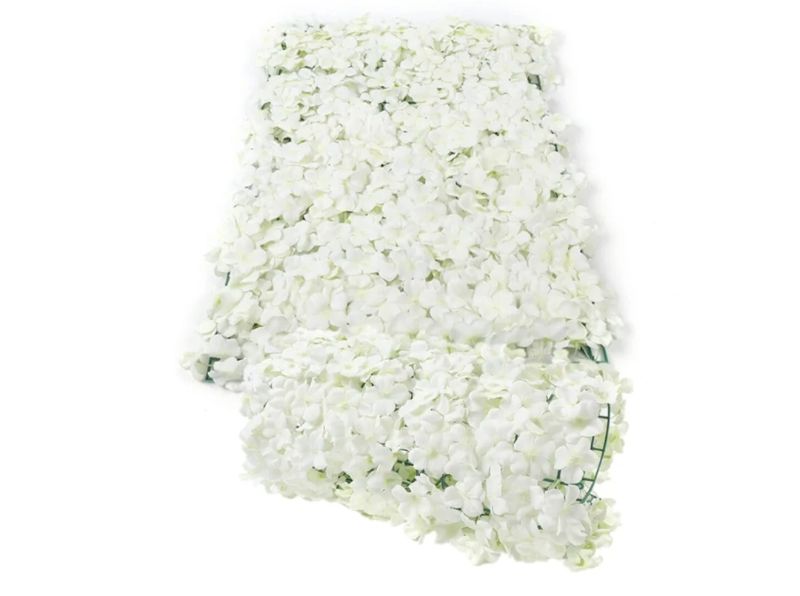 Photo 1 of 10 Pack Artificial Flower Wall Panels 24" x 16" Flower Wall Mat Romantic Silk Rose Flower Panels for Wedding Party Home DIY Wall Panels Cover Backdrop Decoration (White, 10 pcs/Set)
