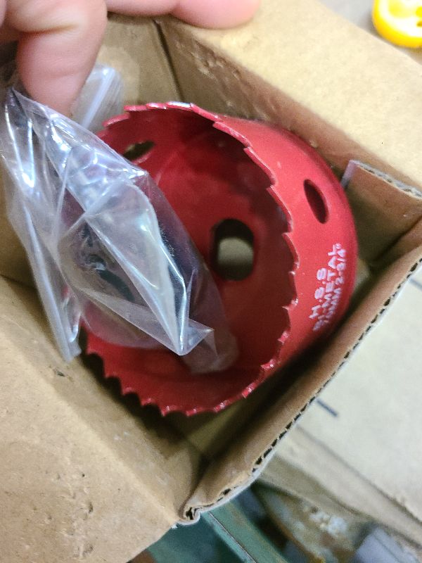 Photo 1 of 2-3/4 Inch Hole Saw for Wood, 70mm HSS BI-Metal Hole Saw for Recessed Lighting, 30mm Cutting Depth Hole Cutter with Hex Shank Drill Bit Adapter for Cornhole Boards Plastic Drywall Fiberboard, Red