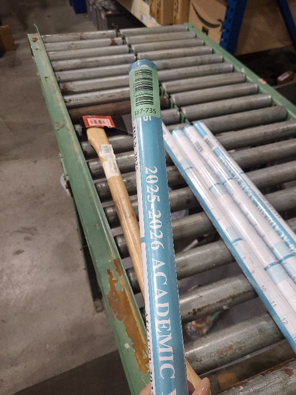 Photo 1 of 24" x 36" Exellewis Academic Wall Calendar 2025-2026, July 2025 to June 2026, Laminated Large Dry Erase School Year Calendar for Wall, Horizontal Vertical 12-Month Yearly Planner