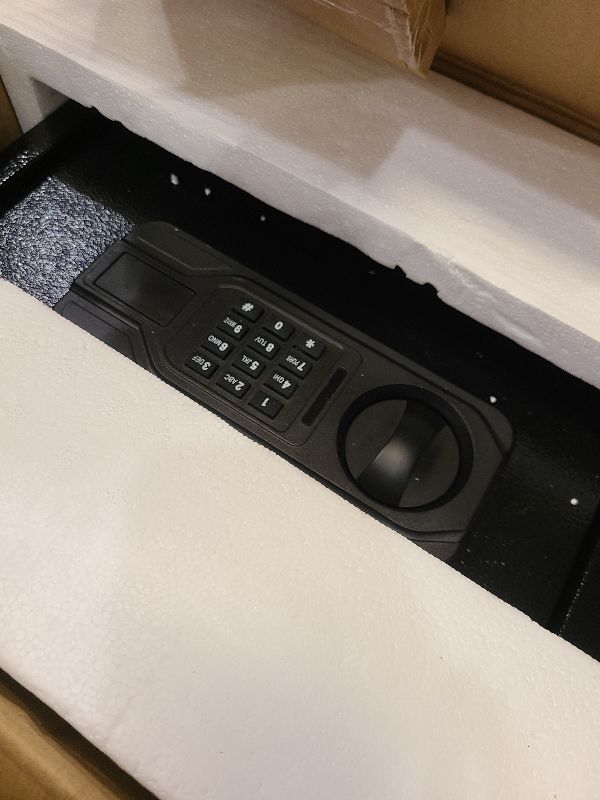 Photo 1 of 1.2 Cu Ft Home Safe with Fireproof Waterproof Bag, Small Safe with Keypad and Removable Shelf, Digital Home Security Safety Box for Money Firearm Medicines Valuables