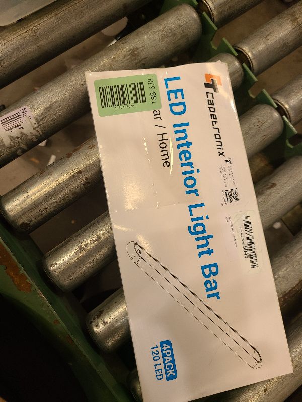 Photo 1 of 12v LED Interior Light Bar?CT CAPETRONIX 120LEDs 1500LM 8W DC 12 Volt led Strip Lights with ON/Off Switch?for Enclosed Cargo Trailer, Car RV Van Truck Lorry Camper Boat Caravan Motorhome (4Pack)