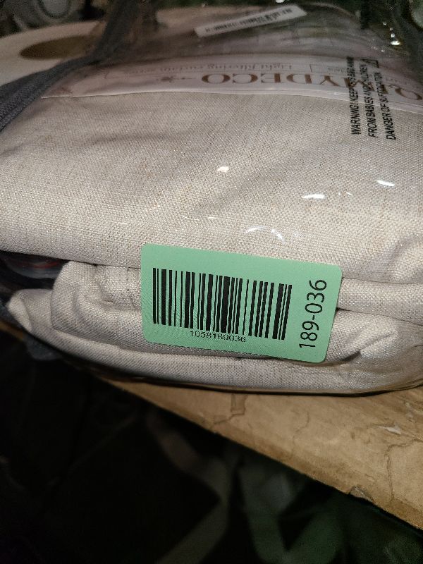 Photo 1 of 100% Blackout Curtains 84 Inch Length 2 Panels Set Farmhouse Style for Bedroom Windows/Living Room Thermal Insulated Neutral Boho Drapes Linen Blend Natural Ivory 7ft Long Hook Belt Pleated/Back Tab