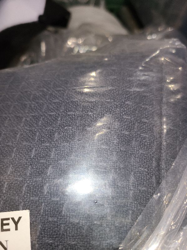 Photo 1 of 100% Cotton Blankets Queen Size for Bed - Waffle Weave Blankets for Summer, Lightweight and Breathable Soft Woven Blanket for Spring, (Dark Grey, Queen (90" x 90"))