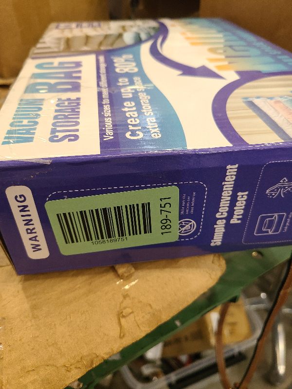 Photo 1 of 12 Pack Vacuum Storage Bags with Electric Pump, Compression Space Saver for Comforters, Bedding, Blanket Storage, Vacuum Seal Bags for Clothing, Luggage and Closet Organizer,