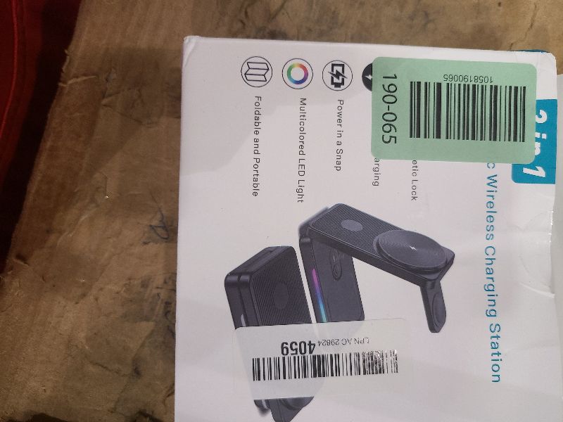 Photo 1 of 3 in 1 Magnetic Wireless Charger for Samsung, Foldable MagSafe Wireless Charging Station for Samsung Galaxy S25 Ultra/Z Fold7/Flip7/S24, Watch Charger for Galaxy Watch Ultra/8/7/Buds (for Travel)