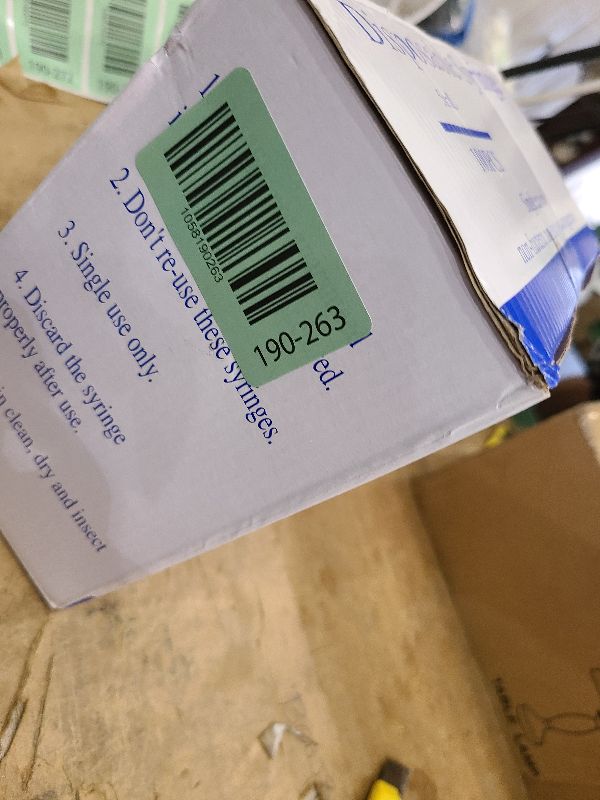 Photo 1 of 100 Pack Disposable 5ml/cc Lab Syringes with 22Ga 1.25 Inch Needle Luer Lock, Individually Sealed Packed