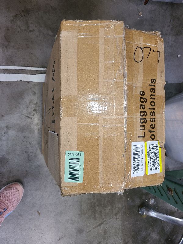 Photo 1 of 2 Piece Luggage Sets with Spinner Wheels Front Open Pocket, ABS+PC Suitcase with TSA Lock & YKK Zipper, Carry On 20/24 inch Medium +Toiletry Bag+Handbag, Deep Dark Navy Blue