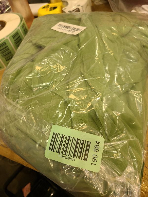 Photo 1 of 10x10ft Olive Green Tulle Backdrop Curtain for Parites, Sheer Backdrop Curtains for Wedding Baby Shower Birthday Party Photo Shoot Decorations