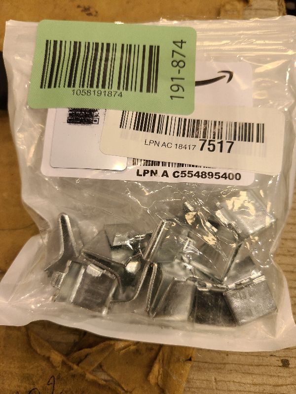 Photo 1 of 14 Pieces Silver Adjustable Steel Pilaster Shelf Clip Support, Shelving Bracket Clips for Metal and Wood Shelves