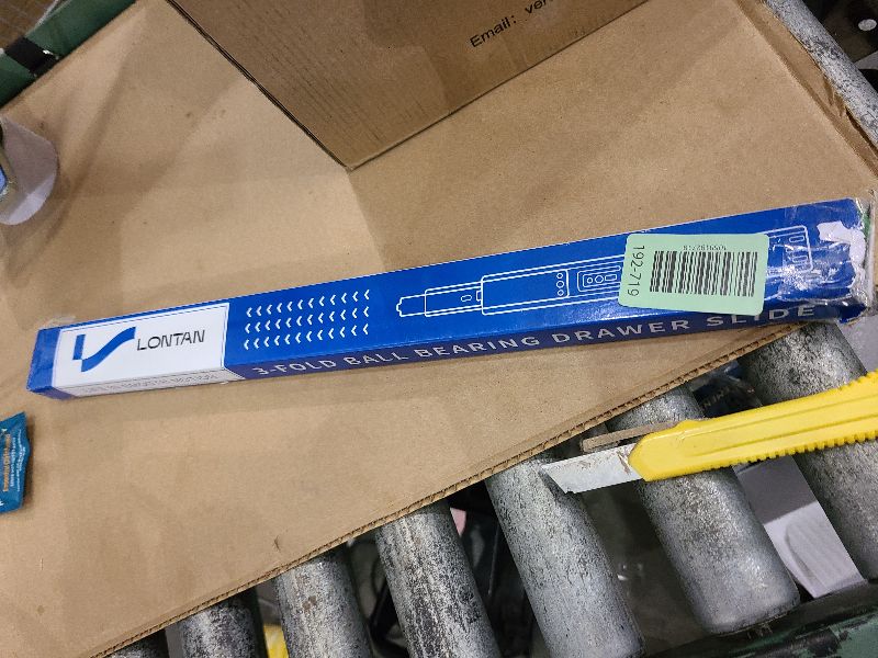 Photo 1 of 1 Pair 22 Inch Side/Rear Mount Soft Close Drawer Slides Full Extension 3 FOLD Drawer Glides - LONTAN 4502S3-22 Drawer Slides Bottom Mount Heavy Duty 100 LB Drawer Runners with Rear Mounting Brackets