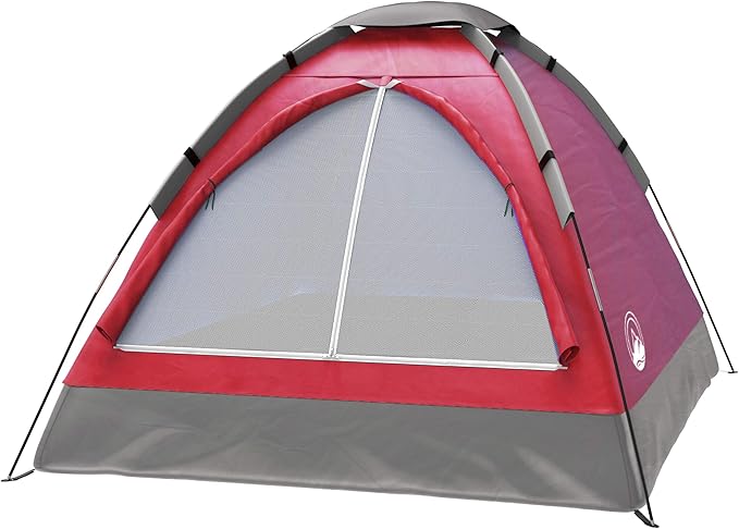 Photo 1 of 2-Person Dome Tent – Easy Set Up Shelter with Rain Fly and Carrying Bag for Camping
red