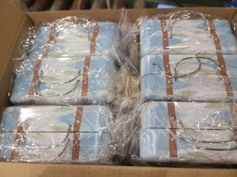 Photo 1 of 24 Pieces Mini Suitcase Boxes, Tin Plate Candy Party Favor Gift, Small Suitcase Box for Party Wedding Travel Bride Shower Decoration, with Labels and Hemp Rope