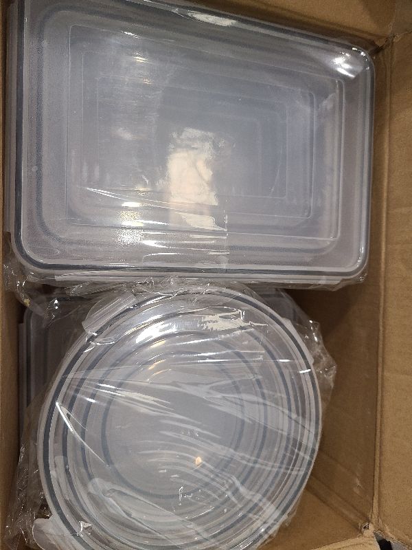 Photo 1 of 28 Pieces Food Storage Containers with Lids EXTRA LARGE Freezer Containers for Food BPA-Free Meat Fruit Vegetables Plastic Containers with lids Storage Airtight Leak-Proof Food Boxes for Kitchen
