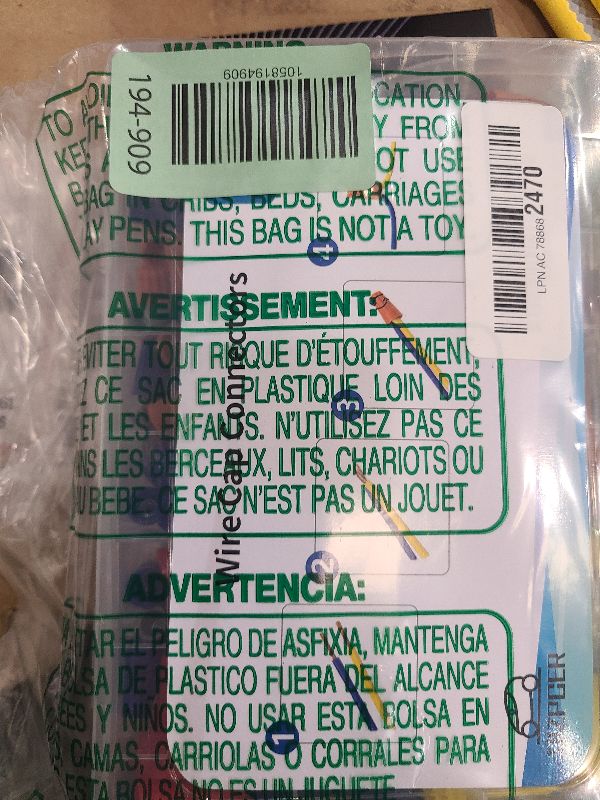 Photo 1 of 240 Pcs Electrical Wire Connectors Screw Terminals - Twist Nuts Caps Wire Connection, Spring Insert Assortment kit