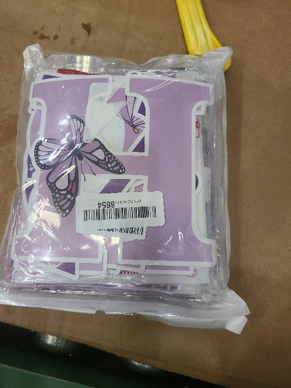 Photo 1 of 37th Purple Birthday Decorations for Women, Purple Pink 37th Birthday Decorations Butterfly Theme Lavender Party Decor Set with Number Balloons, Banner, Sash, Butterfly Stickers