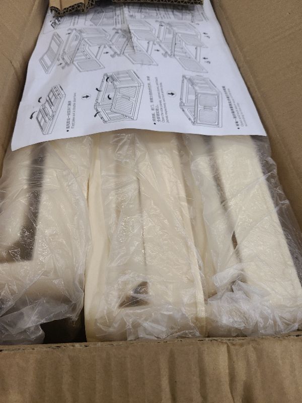 Photo 1 of 3 Tier Stackable Plastic Storage Bins with Lids 28QT, Collapsible Closet Organizers and Storage with Wheels for Living Room,Office,Dorm