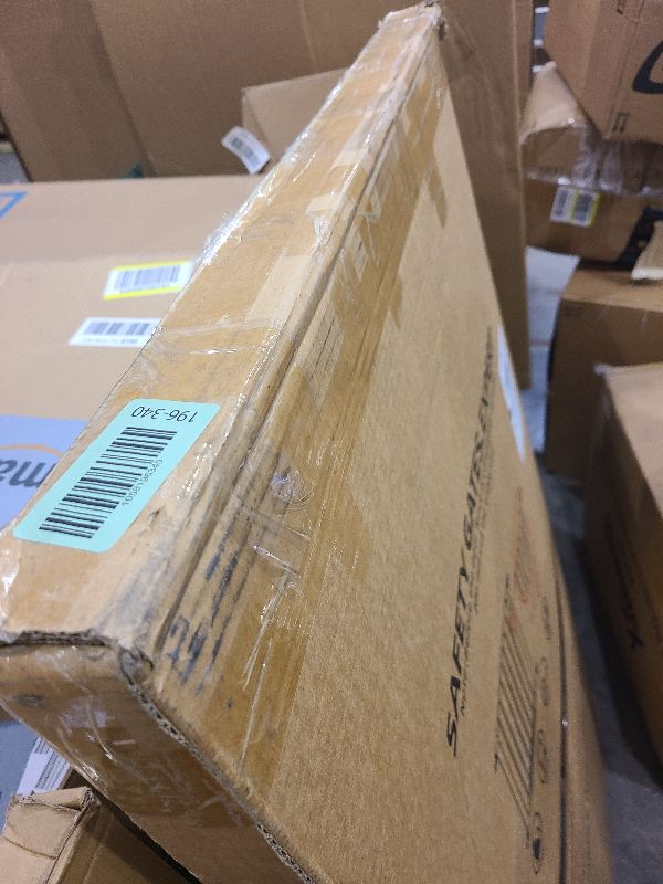 Photo 1 of 41 Inch Tall Baby Gate Auto Close Dog Gate Adjustable 29.92"-43.71" Wide Pressure Mounted Walk Through Swing Pet Gate for Doorways (White, 29.92"-43.71" Wide)