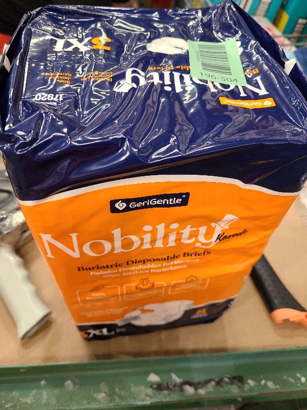 Photo 1 of 3XL Adult Diapers for Women and Men - 8 Bariatric Disposable Briefs with Tabs and Stretchable Side Panels - Breathable with Maximum Absorbency