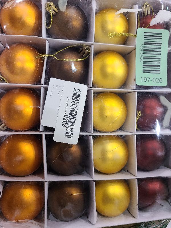 Photo 1 of 20 PCS Thanksgiving Ball Ornaments for Tree Fall Ball Hanging Ornaments Plastic Orange Brown Ball Ornaments Thanksgiving Hanging Decorations for Fall Autumn Thanksgiving Harvest Home Party Supplies