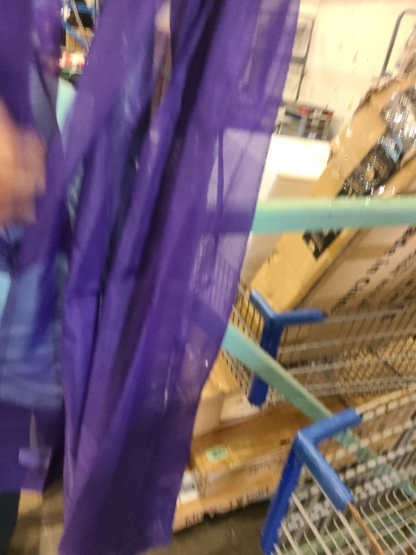 Photo 1 of 2 sheer purple curtain panels, 42 x 63