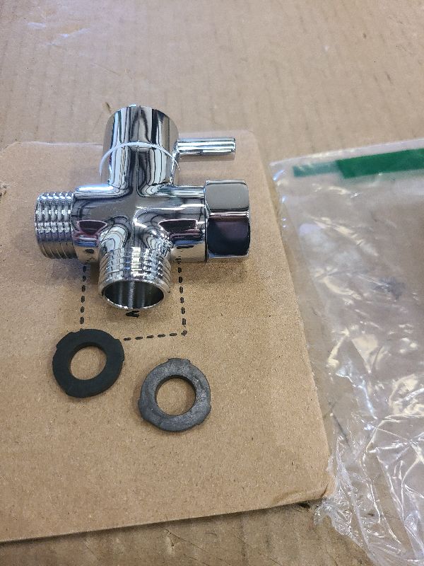 Photo 1 of 3 way shower diverter valve metal shower to garden hose adapter faucet splitter 3 way washing machine hose splitter