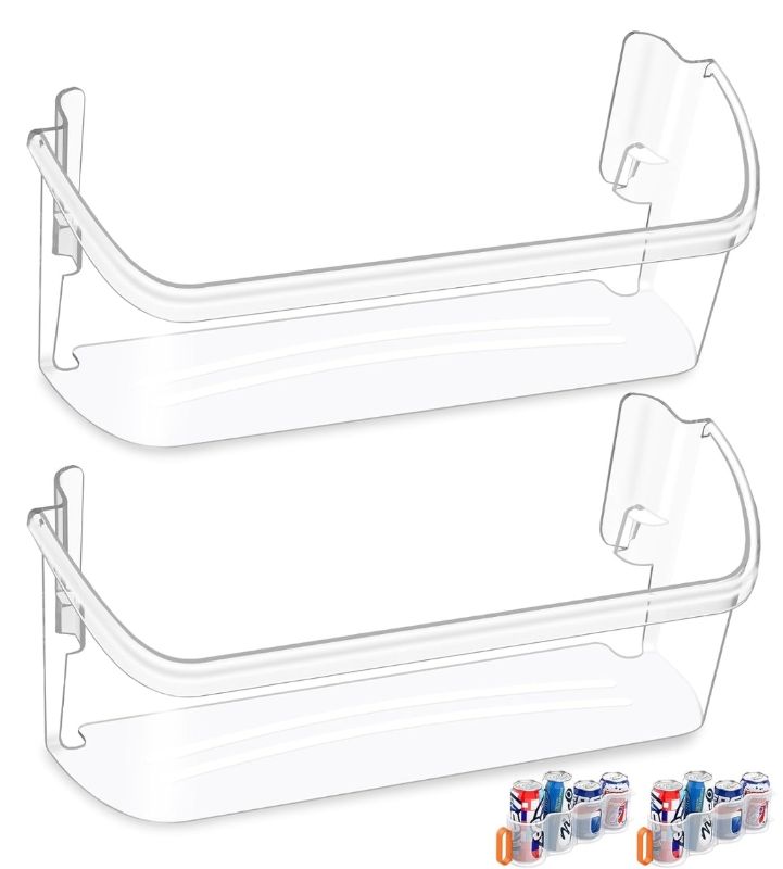 Photo 1 of [2 PACK] UPGRADED 242126602 Refrigerator Door Bin Shelf Replacement For Frigidaire Door Shelf Replacement -LFSS2612TF0 LFSS2612TF4 Frigidaire Door Bin Bottom Shelf Parts 2421266 PS12364199 Shelves
