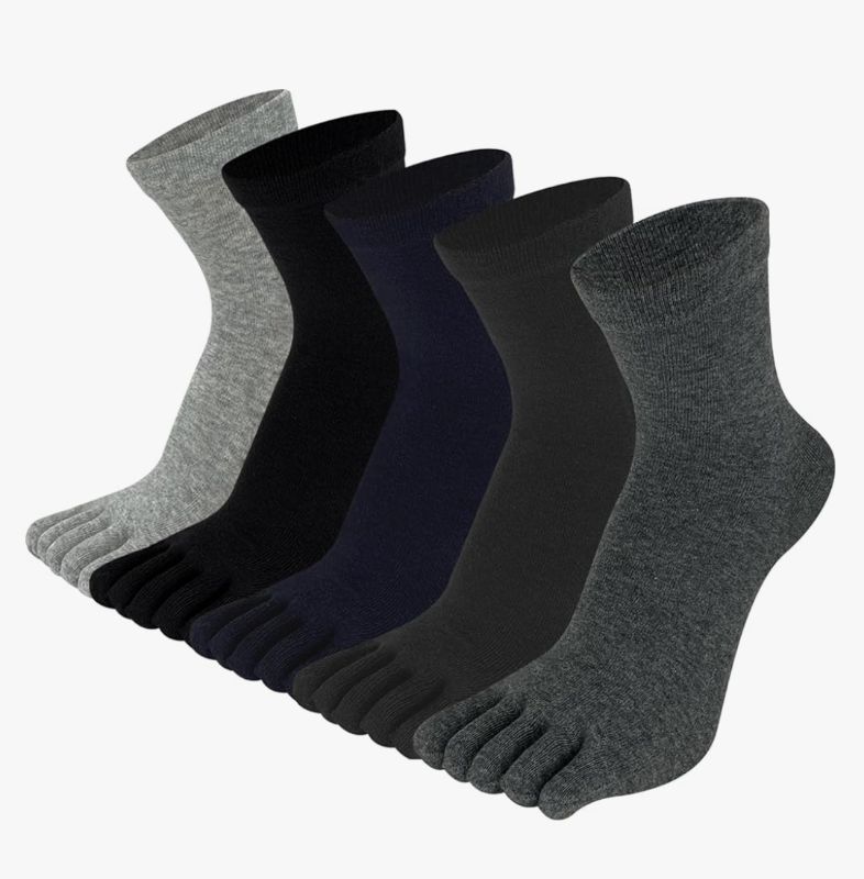 Photo 1 of 
Sponsored
Visit the SOJOFEL Store
4.3
4.3 out of 5 stars
(69)
Toe Socks for Men Women - Five Finger Socks Cotton Crew Breathable for Athletic Running Sports 5 Pairs 9-13
