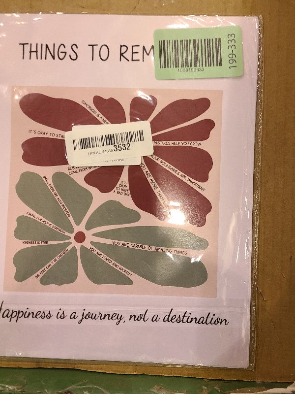 Photo 1 of 6 Pcs Mental Health Wall Art Prints, Inspirational Quotes Therapy Office Wall Art Decor, Sage Green Art Therapy Floral Aesthetic Room Decor, Positive Affirmation Gifts for Women, 8x10 Inch Unframed 3