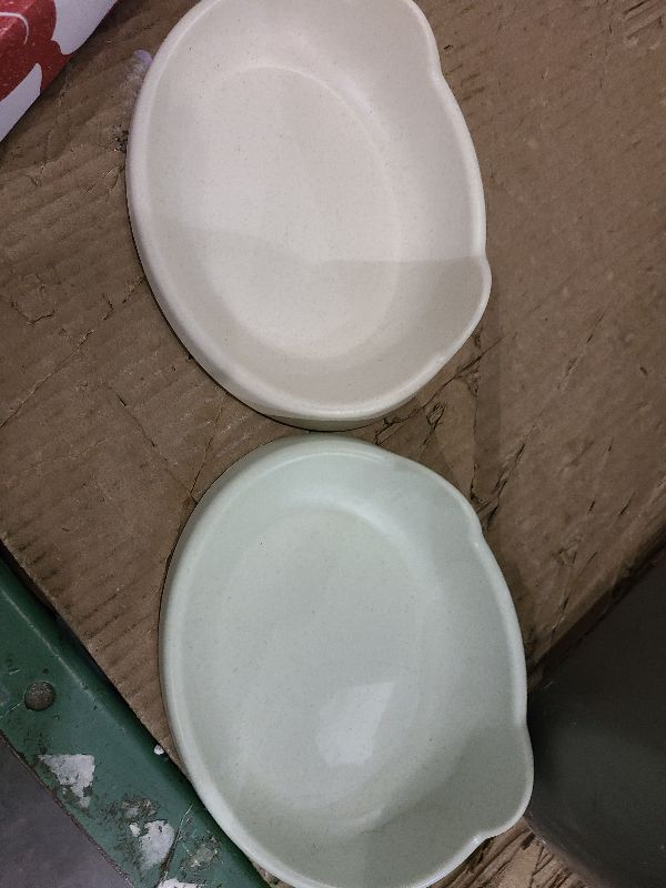 Photo 1 of 7 Ruby Road Anti Whisker Fatigue Cat Bowl, Set of 2 - Wide Food Bowls, Wet and Dry Shallow Food Dish, Small Cat Dishes for Indoor Cats, Cute Kitten Bowls Whisker Friendly & Relief, Non-Slip Plates