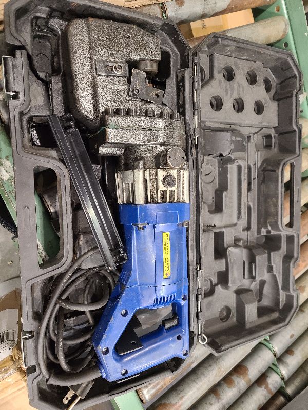 Photo 1 of 1400W Electric Hydraulic Hole Punch for Metal,Steel Hole Punch Heavy Duty Hydraulic Hole Puncher,Electric Punching Machine with 5 Dies - Precise Drilling for Aluminum Copper Plate Angle Iron,MHP-20