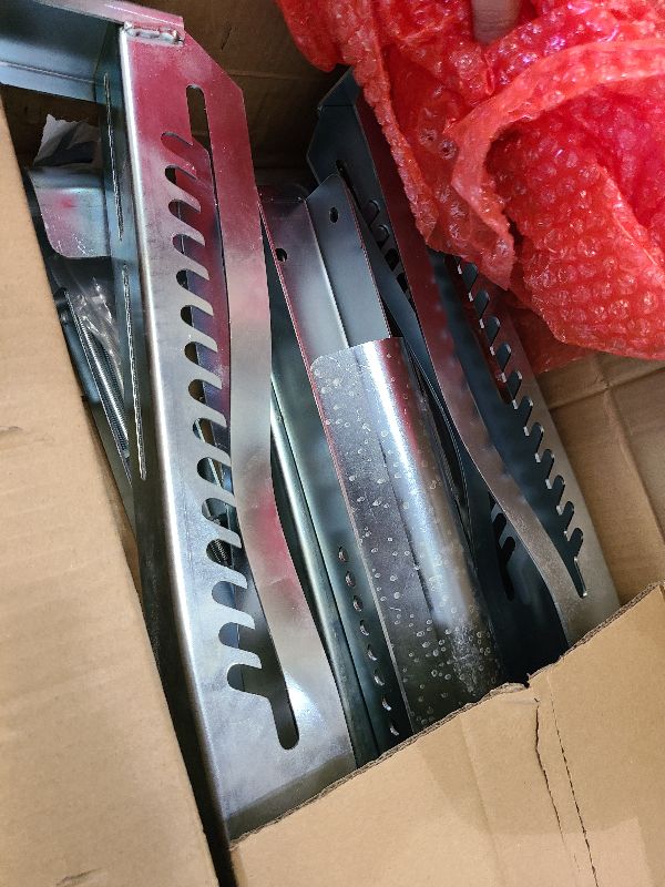 Photo 1 of 2 Packs Ladder Jack, Two Rung Short Body Extension Ladder Jack Ladder Mounted Scaffold Brackets with Strong Load Bearing for 20 Inch Working Stage Fall Protection