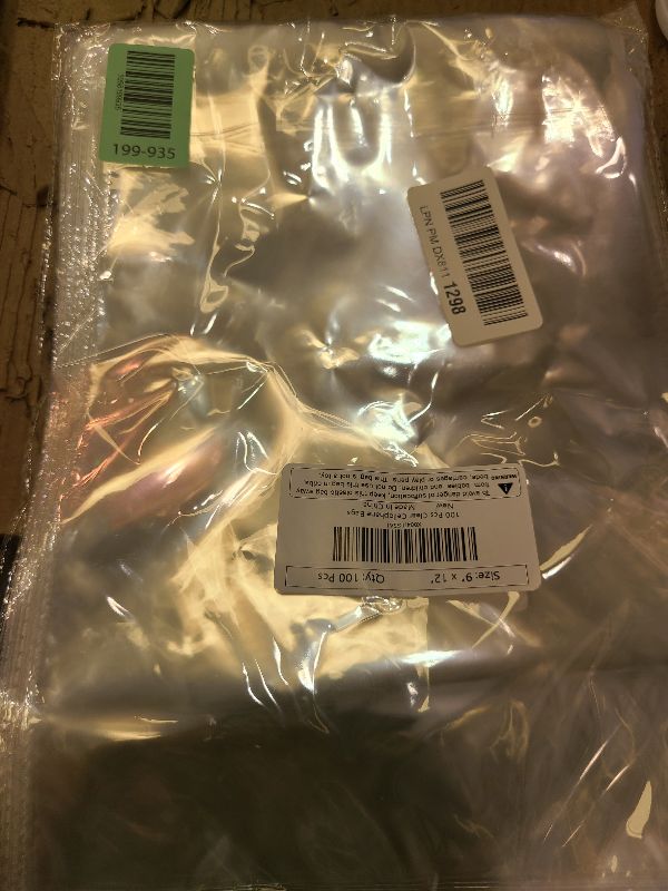 Photo 1 of 100 Pcs Clear Self Sealing Cellophane Bags 9x12 Inches for Packaging Clothes, Resealable Poly Plastic Shirt Bags for Small Business, Plastic Sleeves for Magazine A4 Letter Size Artwork (2.8Mils)