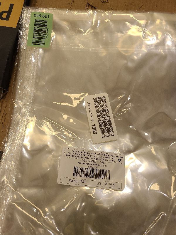 Photo 1 of 100 Pcs Clear Self Sealing Cellophane Bags 9x12 Inches for Packaging Clothes, Resealable Poly Plastic Shirt Bags for Small Business, Plastic Sleeves for Magazine A4 Letter Size Artwork (2.8Mils)